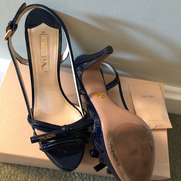 Prada Patent Leather Peep Toe heels - worn 4x - Picture 2 of 4